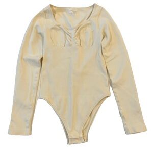 OQQ long sleeve bodysuit size Small